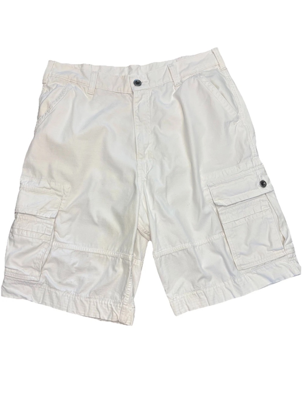 Levi Strauss Men’s White Cargo Utility Shorts Size 36 100% Cotton 11” Inseam